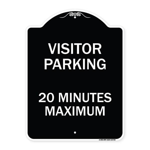 Visitor Parking Visitor Parking 20 Minutes Maximum Heavy-Gauge Alum, 18" L, 24" H, BW-1824-22728